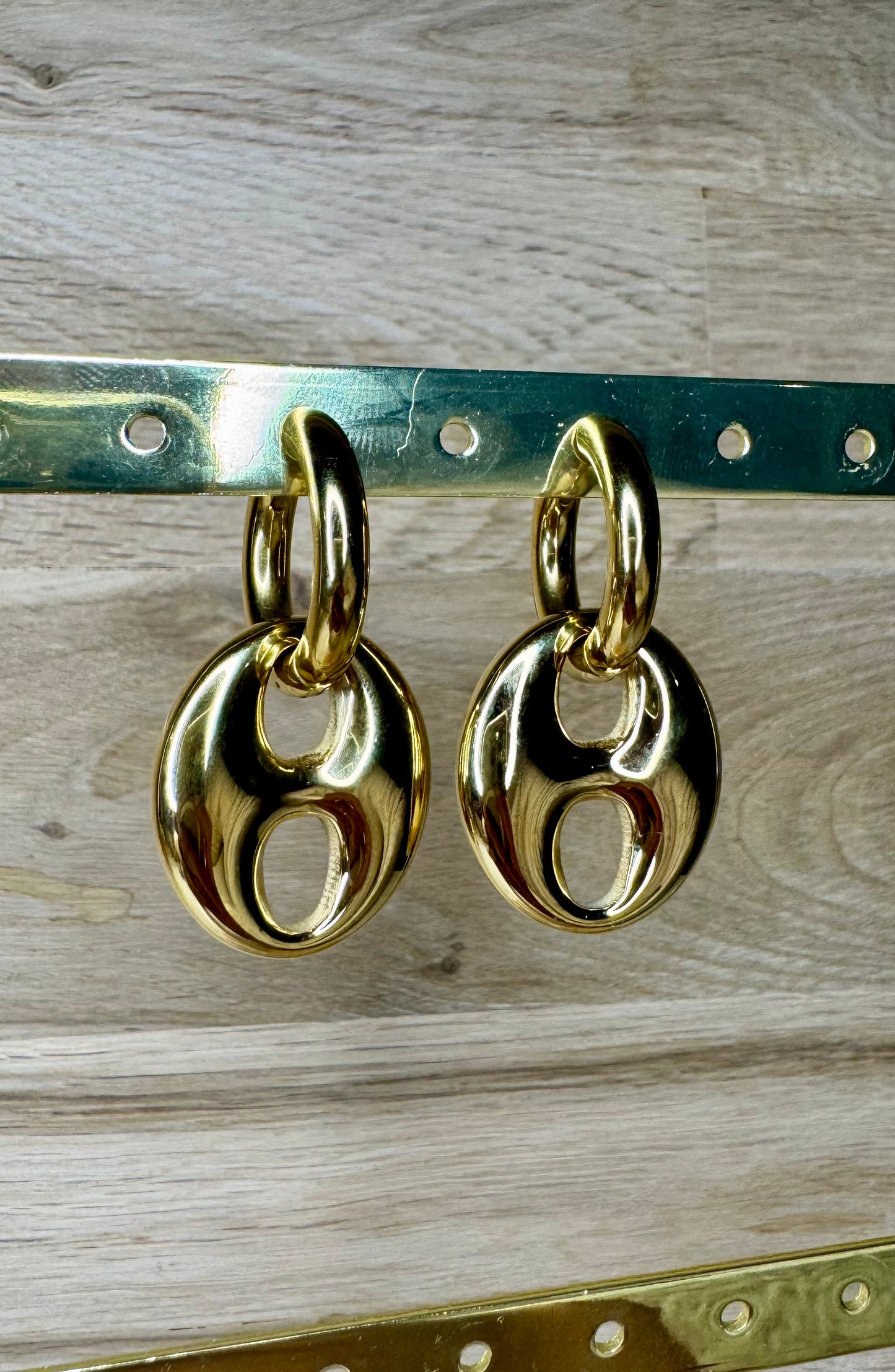 Boucle d’oreille graine de café