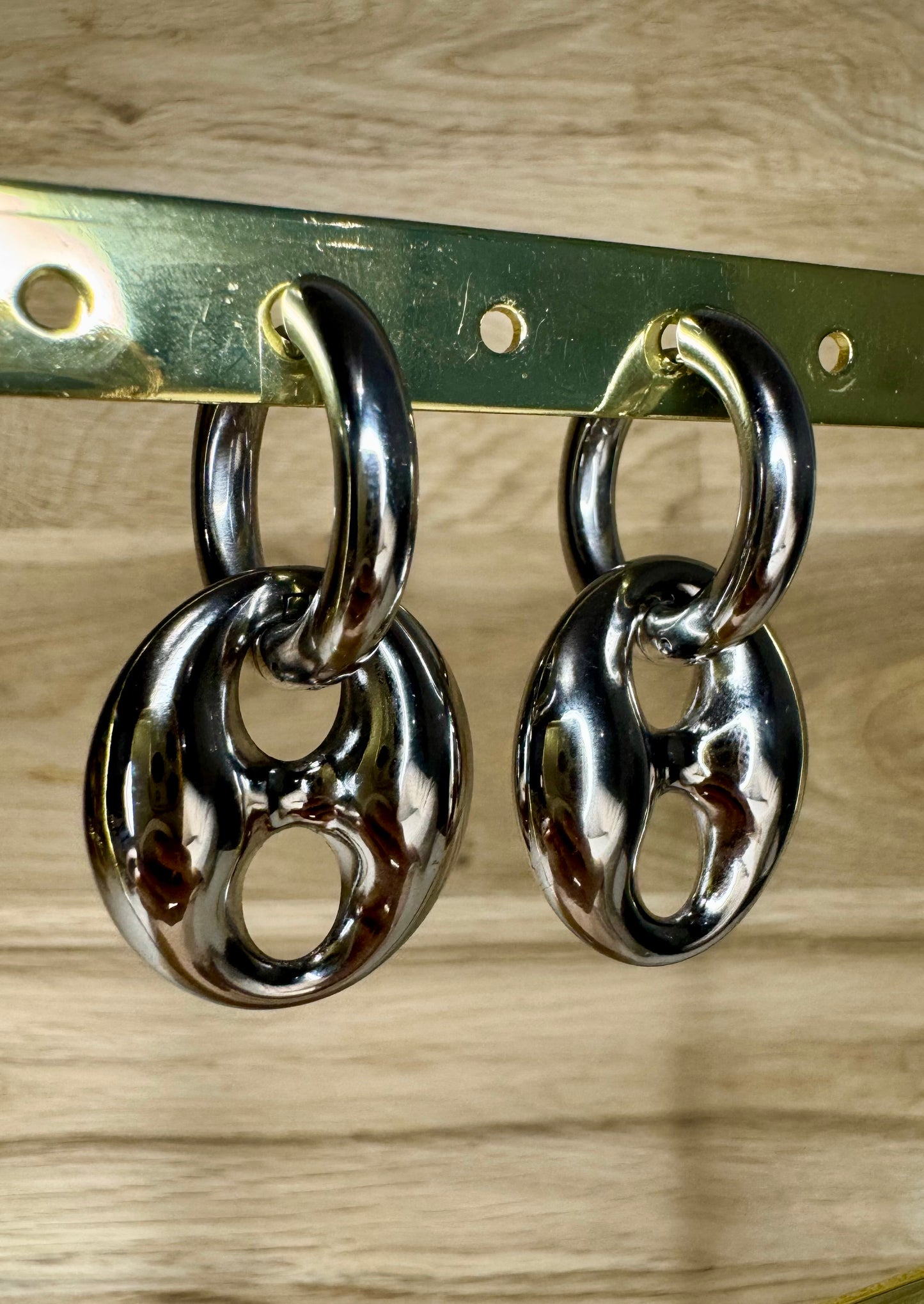 Boucle d’oreille graine de café